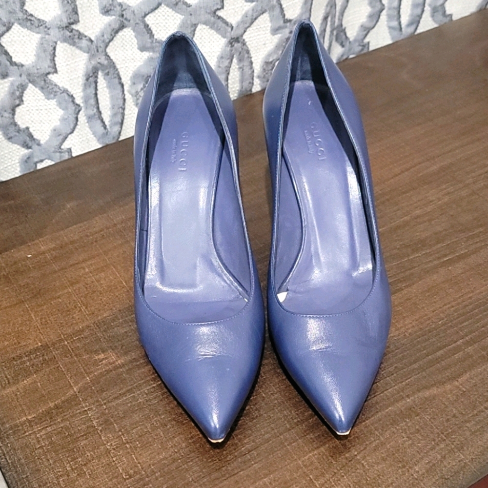 Gucci Blue Pointed Toe Heel